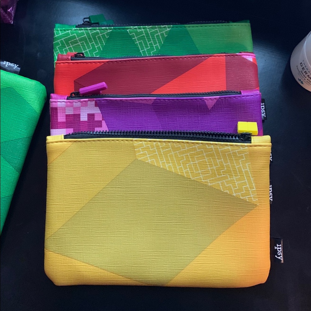 New Yellow, green, red & purple Tetris bags.